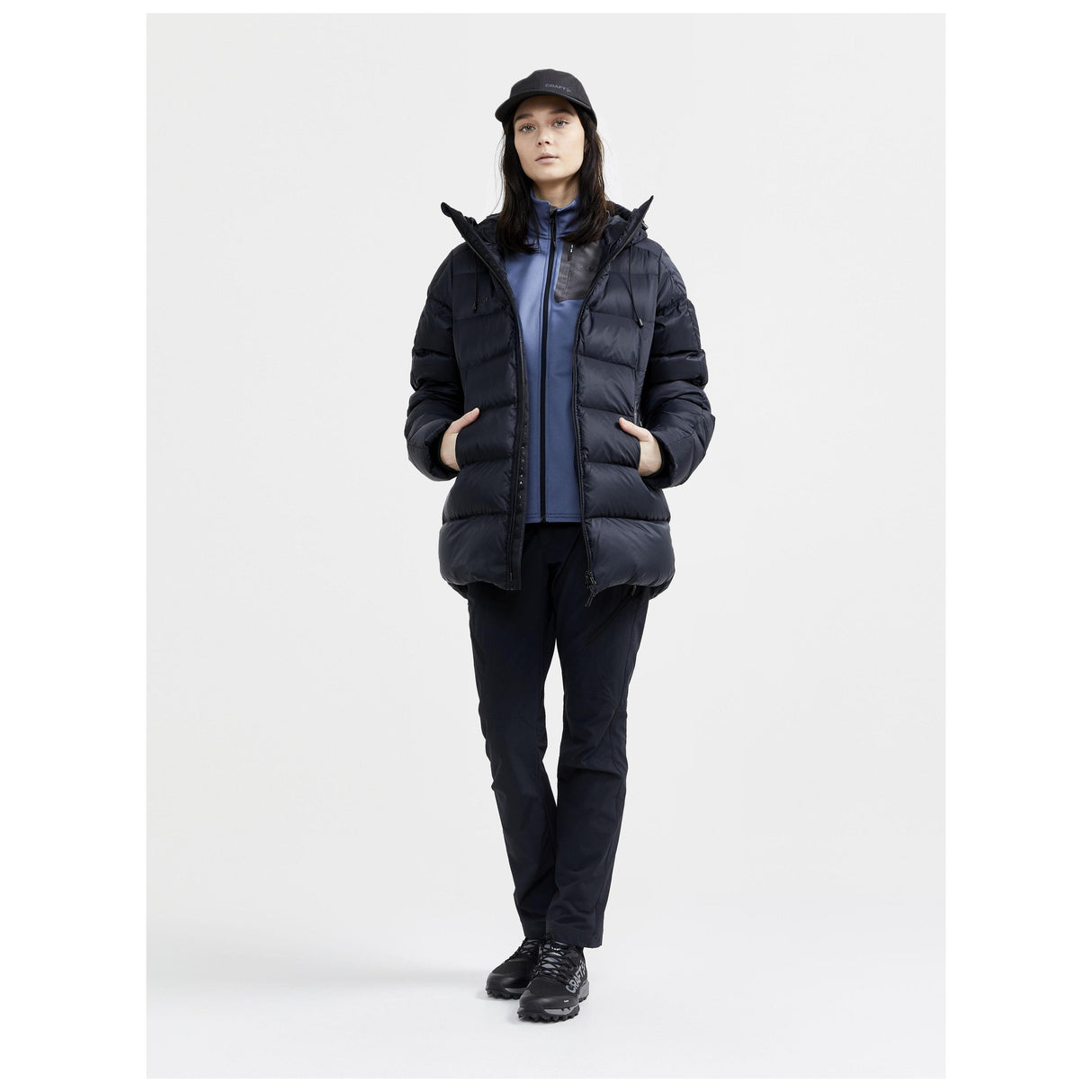 Adv Explore Down Jacket W - Dark Blue - Closeup 7