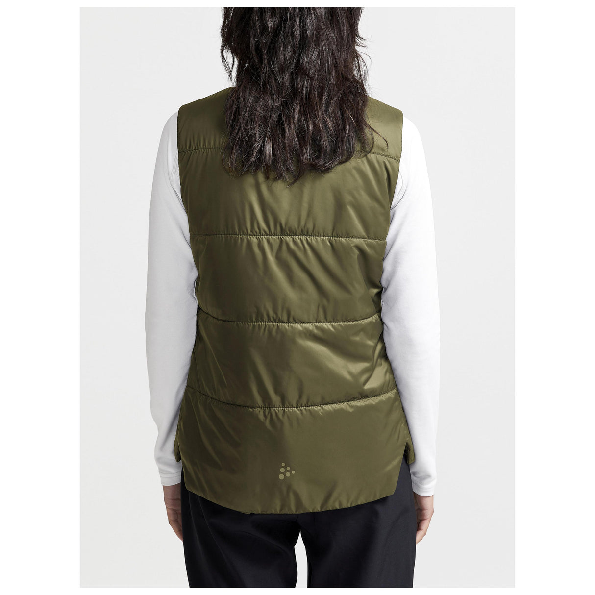 Core Light Padded Vest W - Dark Green - Closeup 3