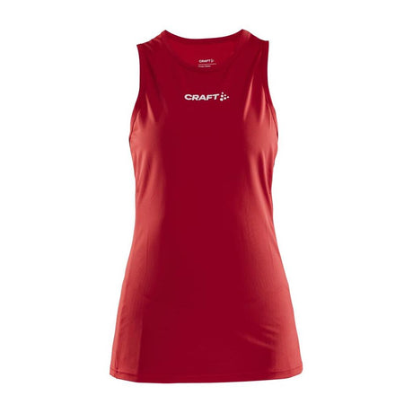 Rush Slim Singlet W - Red - Front