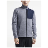 Adv Explore Heavy Fleece Jkt M - Grey Melange - Closeup 1