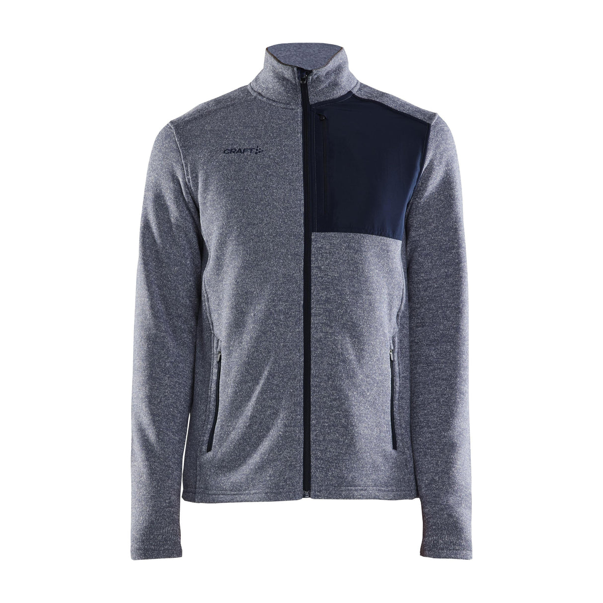 Adv Explore Heavy Fleece Jkt M - Grey Melange - Front