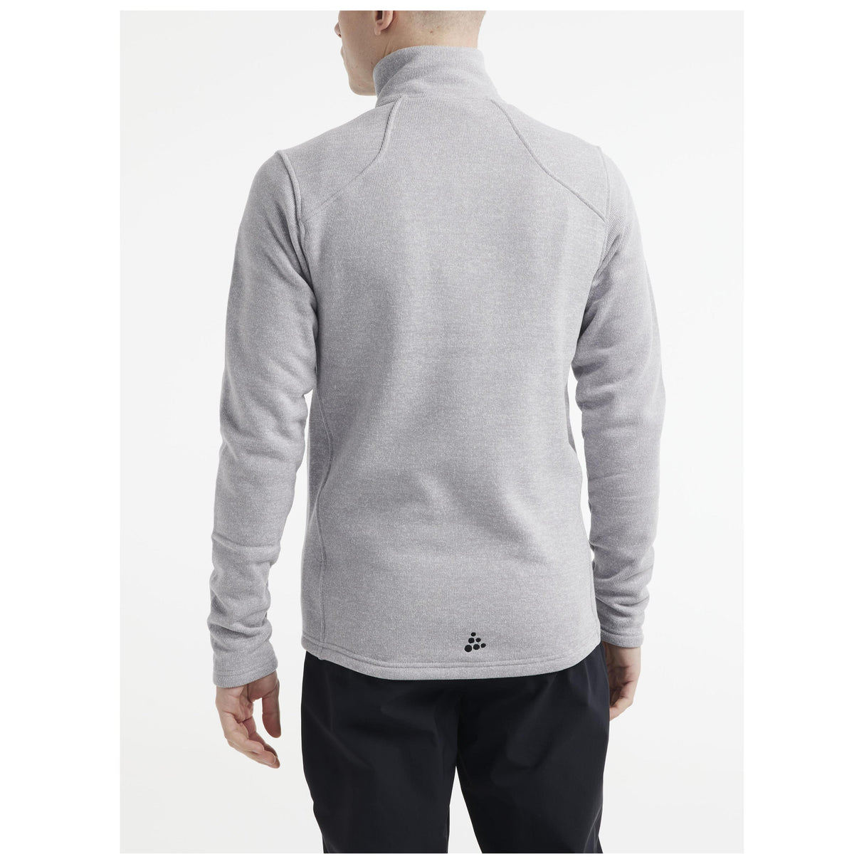 Adv Explore Heavy Fleece Jkt M - Grey Melange/Black - Closeup 2