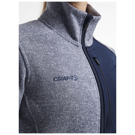 Adv Explore Heavy Fleece Jkt W - Grey Melange - Closeup 3