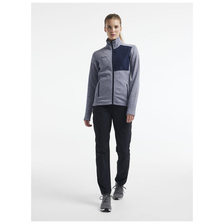 Adv Explore Heavy Fleece Jkt W - Grey Melange - Closeup 6