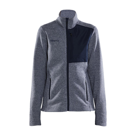 Adv Explore Heavy Fleece Jkt W - Grey Melange - Front