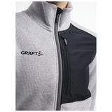 Adv Explore Heavy Fleece Jkt W - Grey Melange/Black - Closeup 3