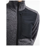 Adv Explore Heavy Fleece Jkt W - Black Melange - Closeup 3