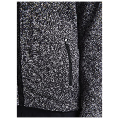 Adv Explore Heavy Fleece Jkt W - Black Melange - Closeup 4