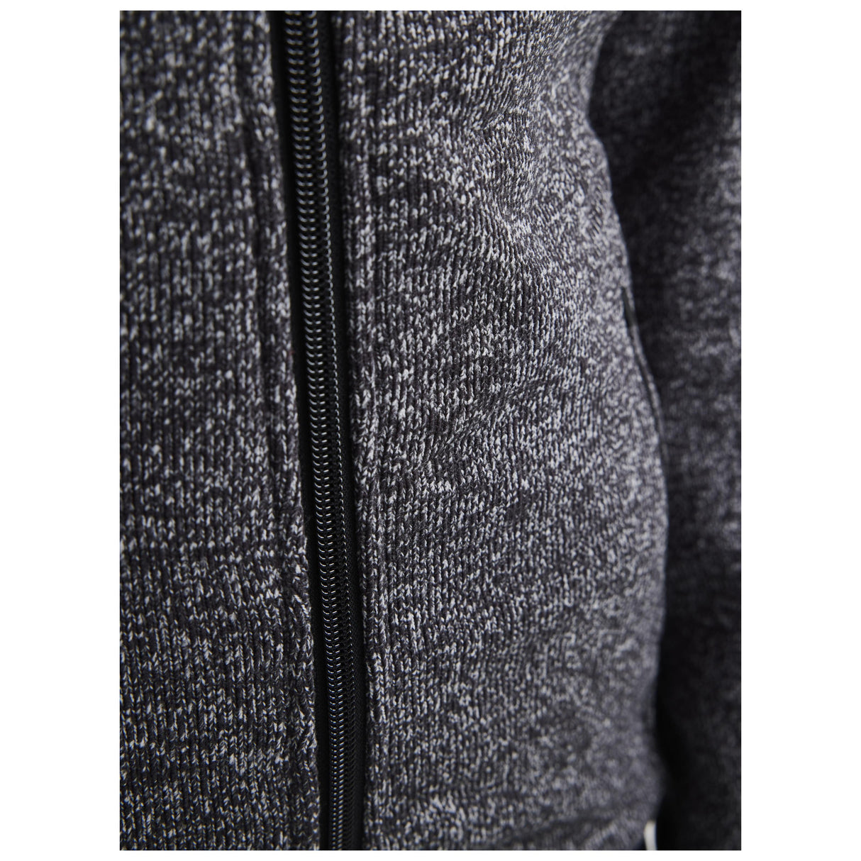 Adv Explore Heavy Fleece Jkt W - Black Melange - Closeup 5