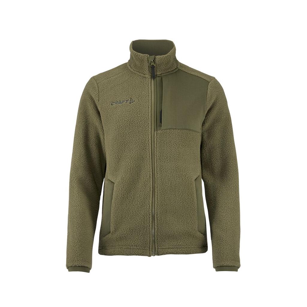Adv Explore Pile Fleece Jkt W - Dark Green - Front