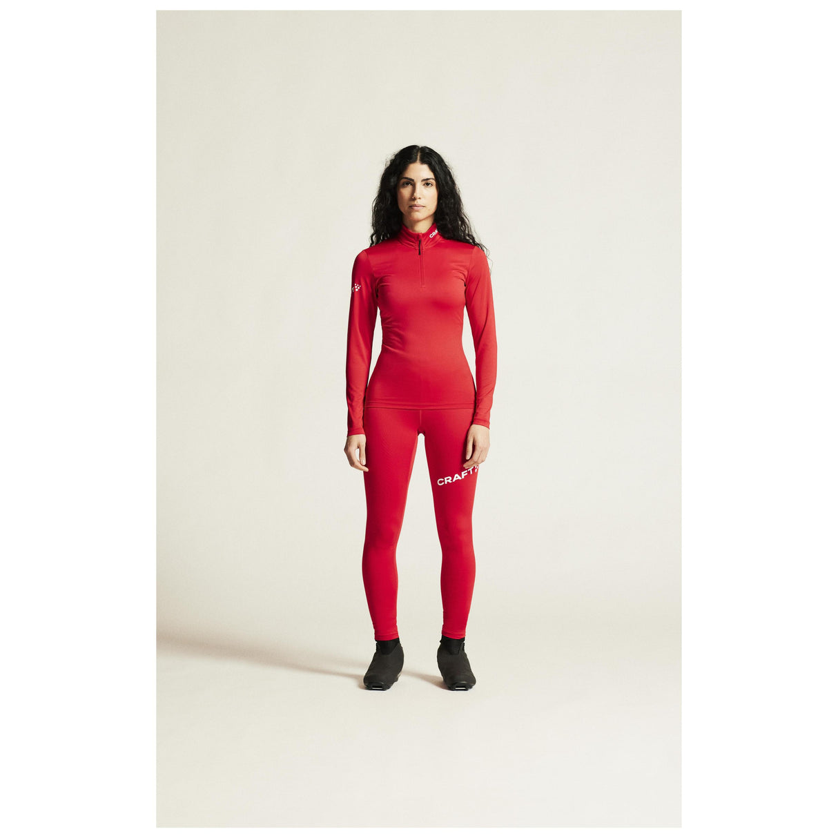 Adv Nordic Ski Club Jersey W - Red/White - Closeup 1