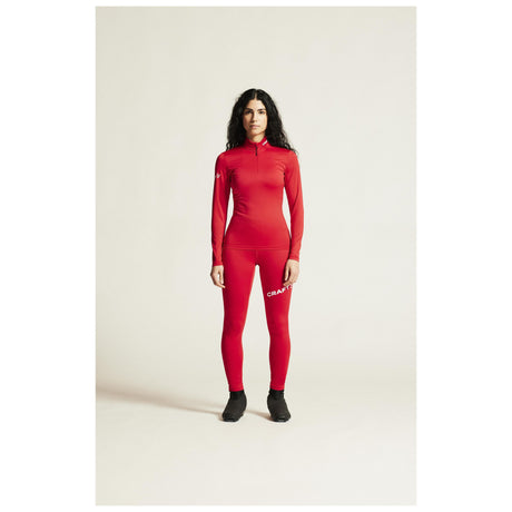 Adv Nordic Ski Club Jersey W - Red/White - Closeup 1