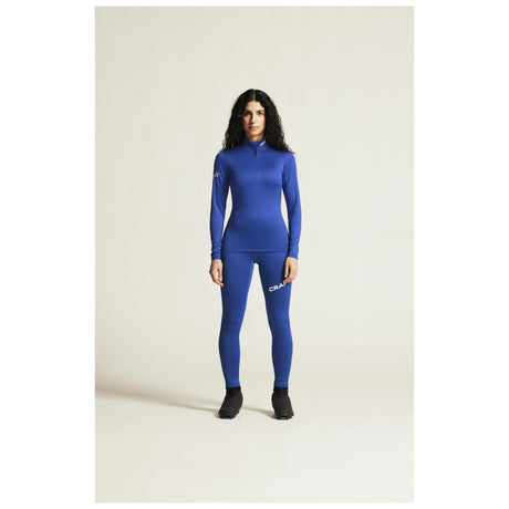 Adv Nordic Ski Club Tights W - Club Cobolt/White - Closeup 1