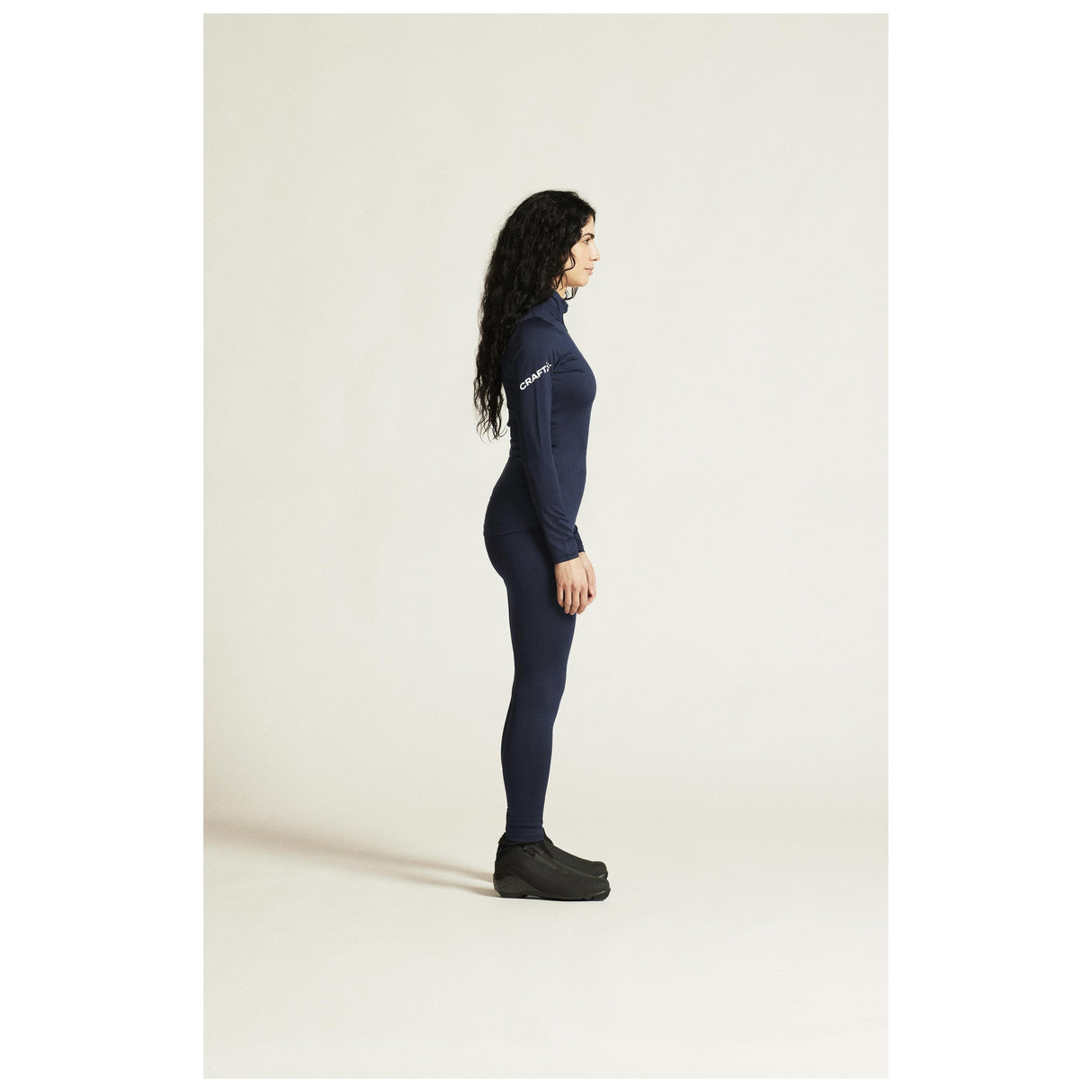 Adv Nordic Ski Club Tights W - Dark Blue/White - Closeup 2