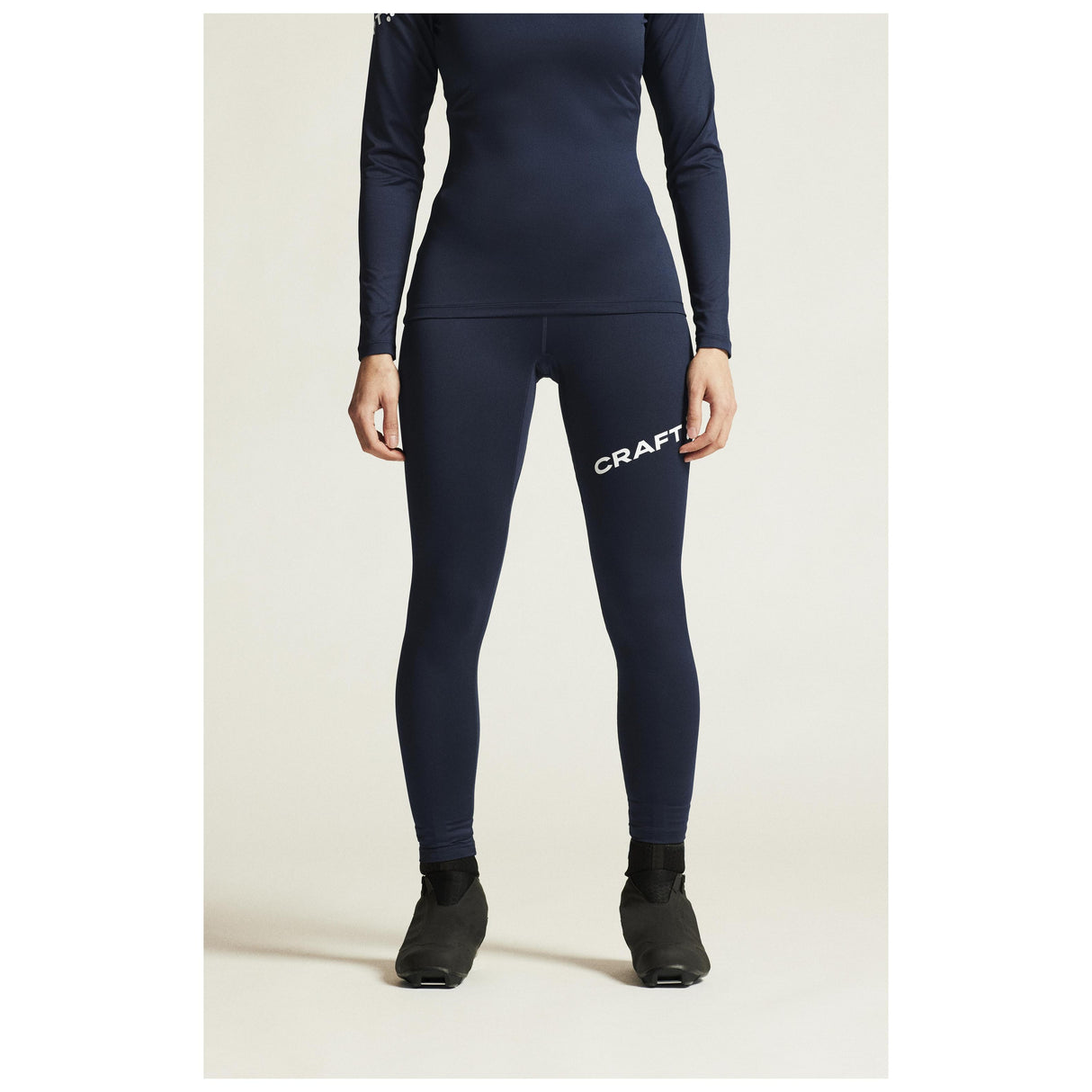 Adv Nordic Ski Club Tights W - Dark Blue/White - Closeup 5