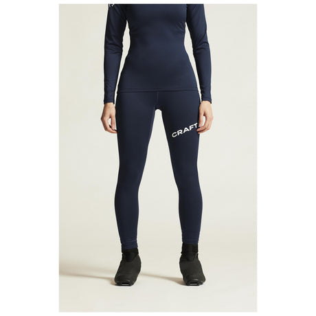 Adv Nordic Ski Club Tights W - Dark Blue/White - Closeup 5