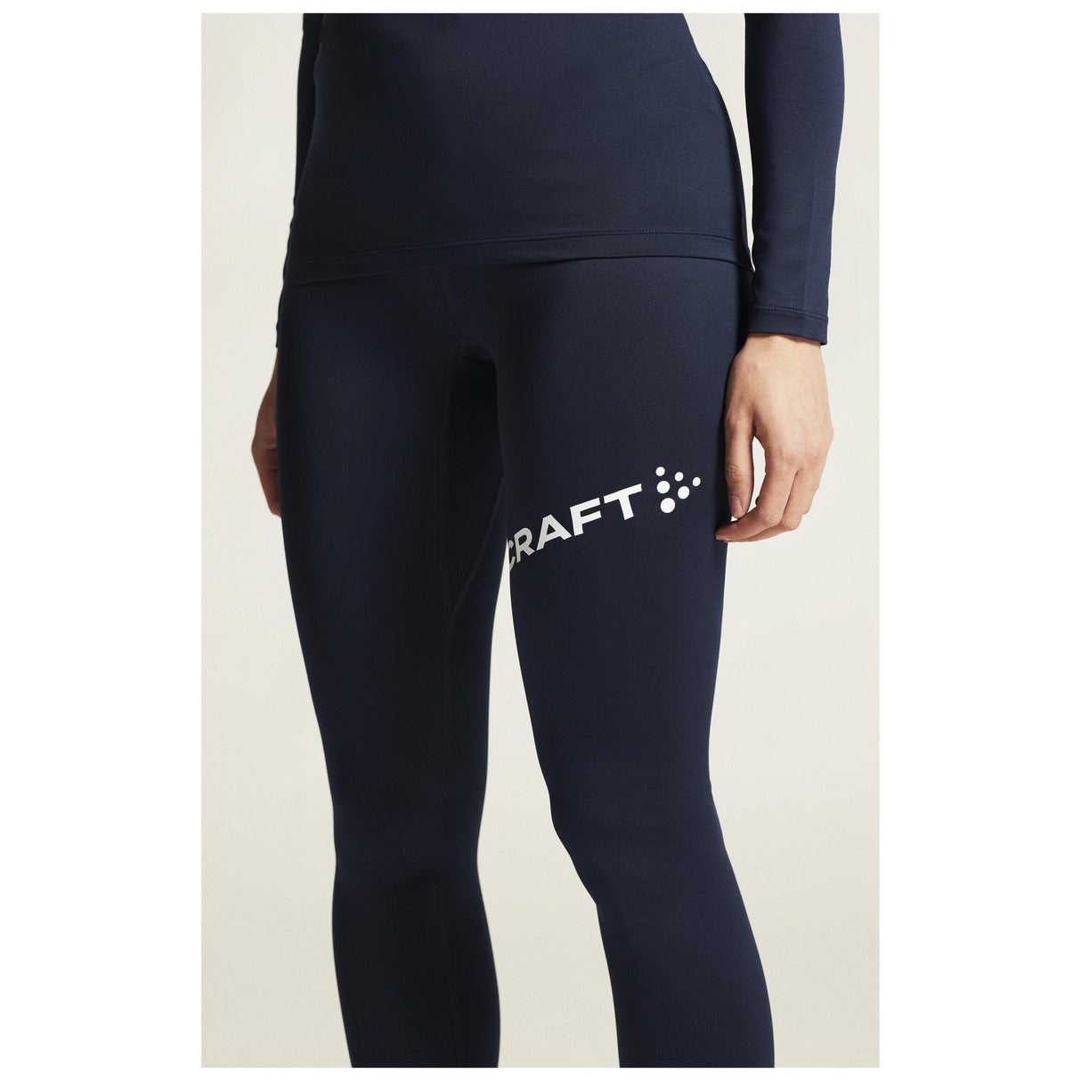 Adv Nordic Ski Club Tights W - Dark Blue/White - Closeup 6