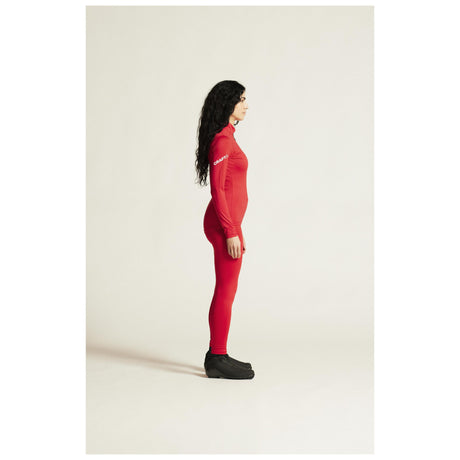 Adv Nordic Ski Club Tights W - Red/White - Closeup 2