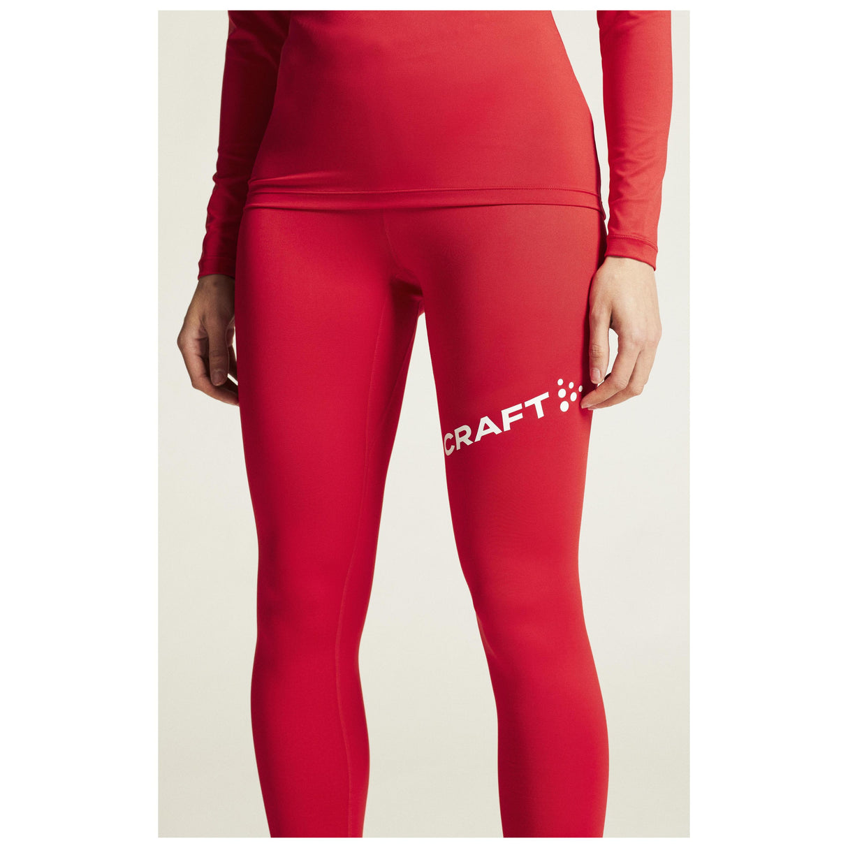 Adv Nordic Ski Club Tights W - Red/White - Closeup 6