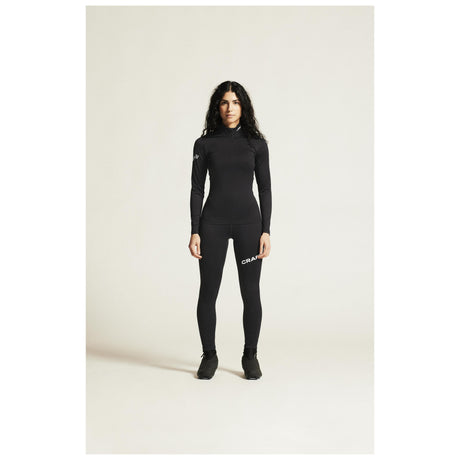 Adv Nordic Ski Club Tights W - Black/White - Closeup 1