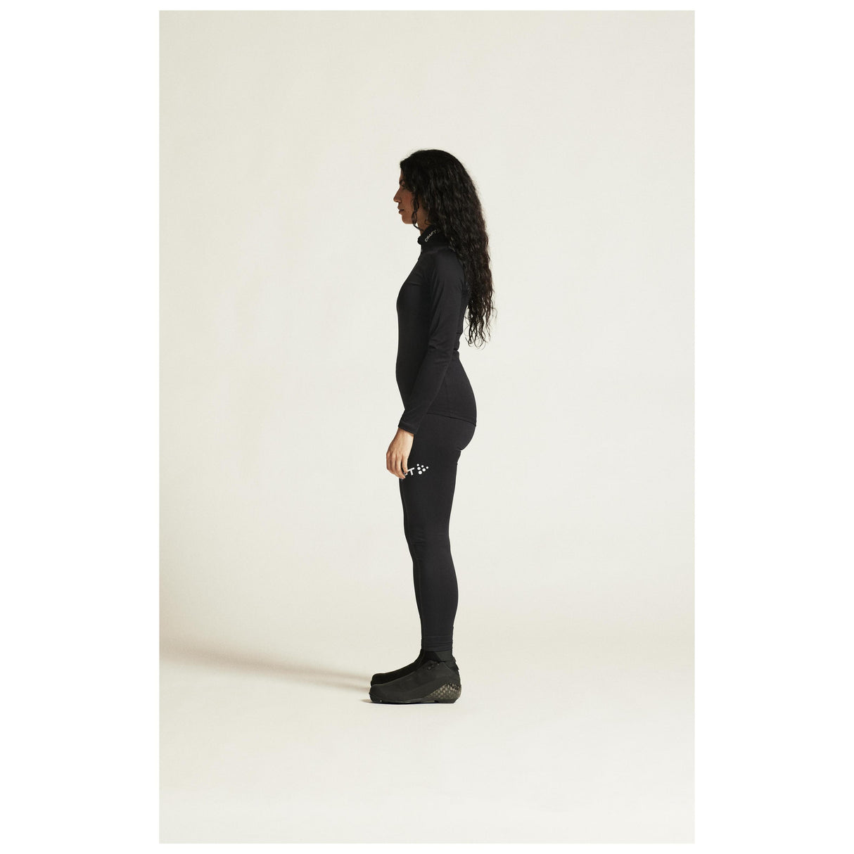 Adv Nordic Ski Club Tights W - Black/White - Closeup 3