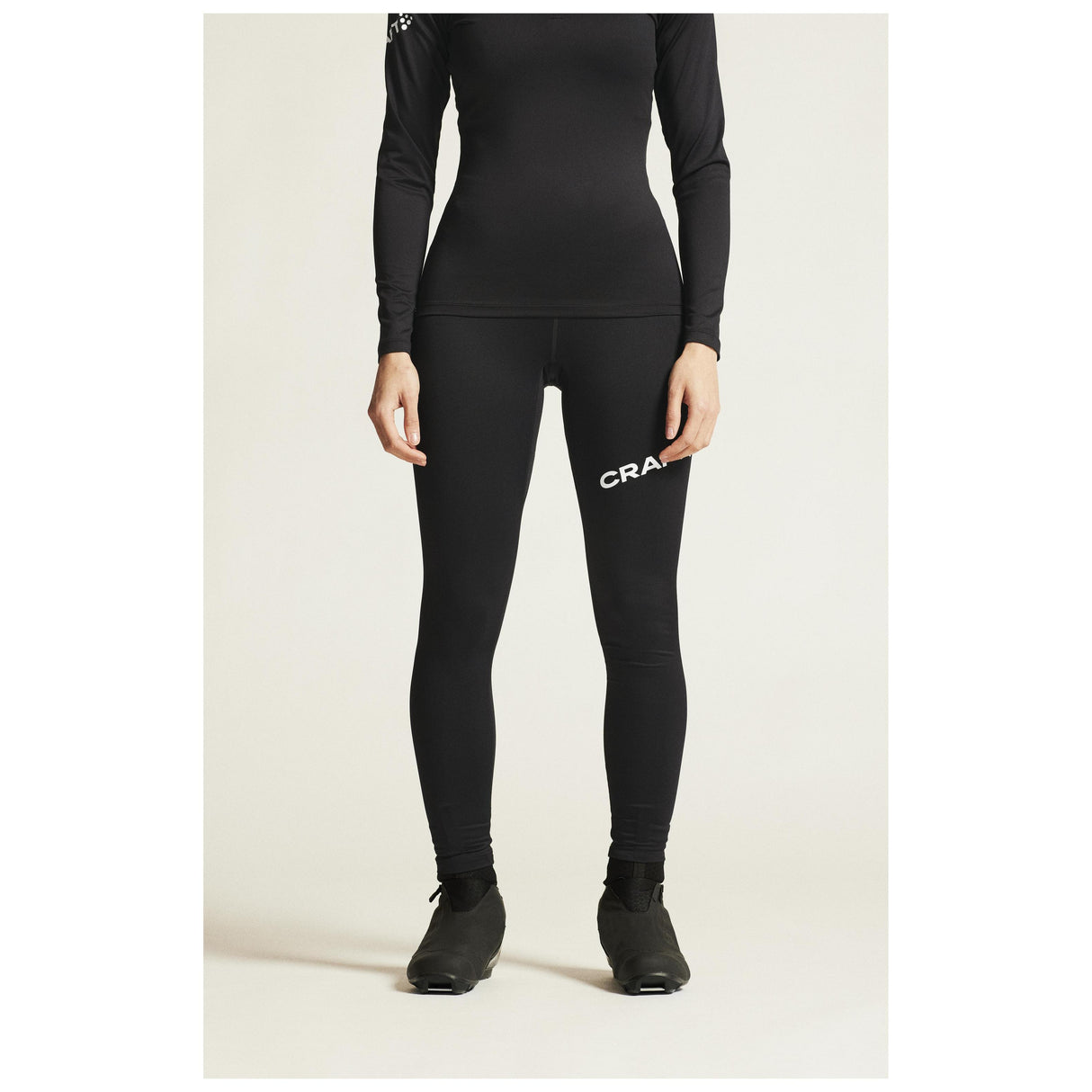 Adv Nordic Ski Club Tights W - Black/White - Closeup 5
