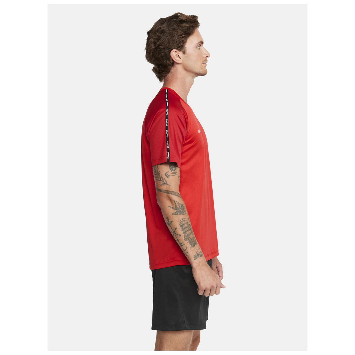 Squad Go Contrast Jersey M - Red - Closeup 2