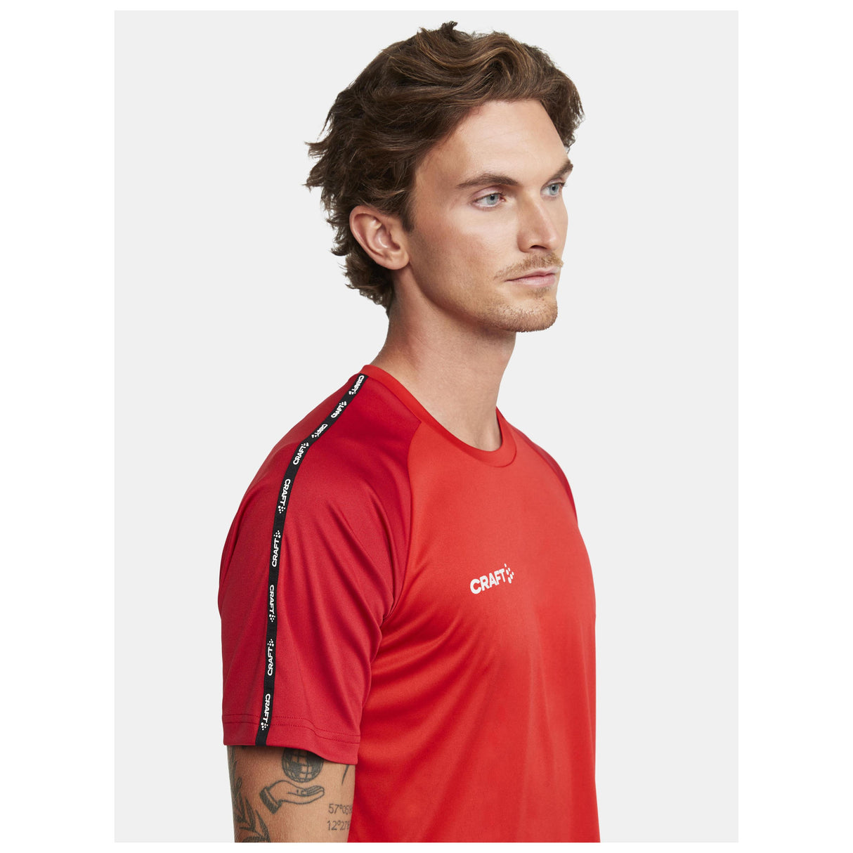 Squad Go Contrast Jersey M - Red - Closeup 4