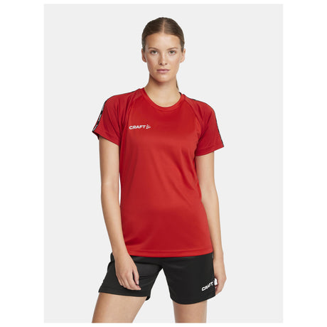 Squad Go Contrast Jersey W - Red - Closeup 2