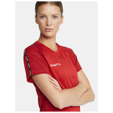 Squad Go Contrast Jersey W - Red - Closeup 6