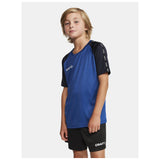 Squad Go Contrast Jersey Jr - Club Cobolt/Navy - Closeup 1