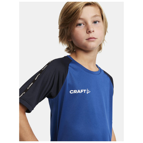 Squad Go Contrast Jersey Jr - Club Cobolt/Navy - Closeup 4