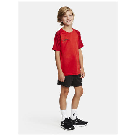 Squad Go Contrast Jersey Jr - Red - Closeup 5