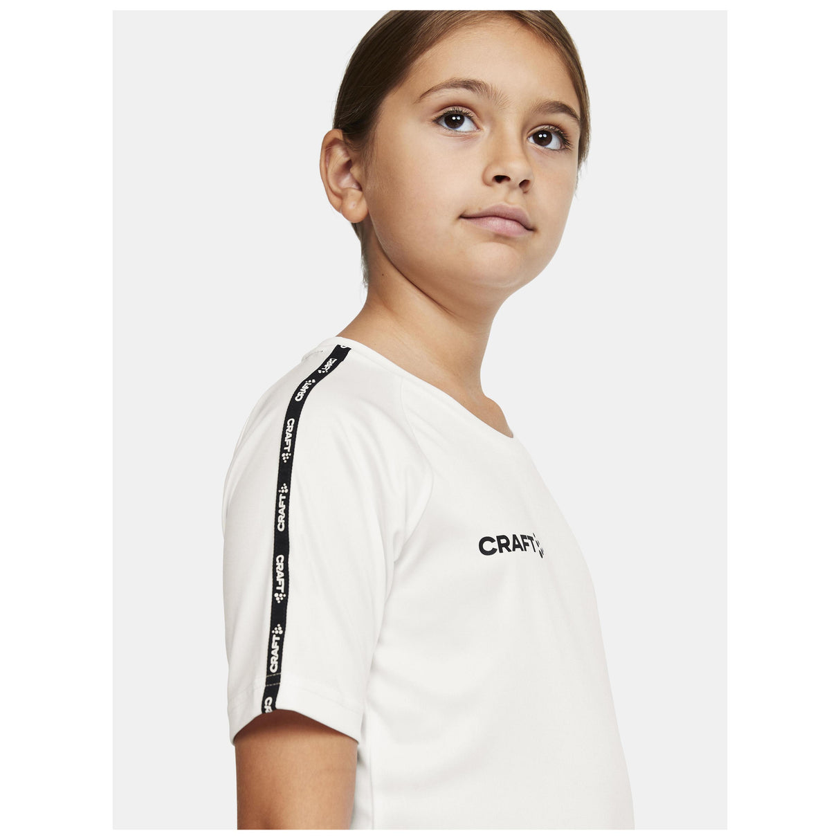 Squad Go Contrast Jersey Jr - White - Closeup 4