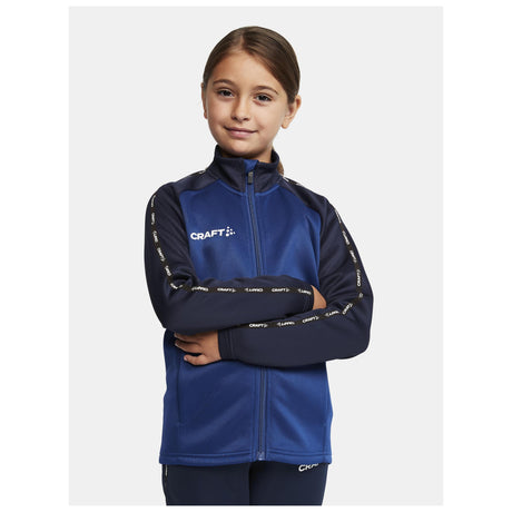 Squad 2.0 Full Zip Jr - Club Cobolt/Navy - Closeup 1
