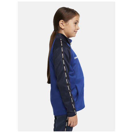 Squad 2.0 Full Zip Jr - Club Cobolt/Navy - Closeup 2