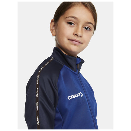 Squad 2.0 Full Zip Jr - Club Cobolt/Navy - Closeup 4