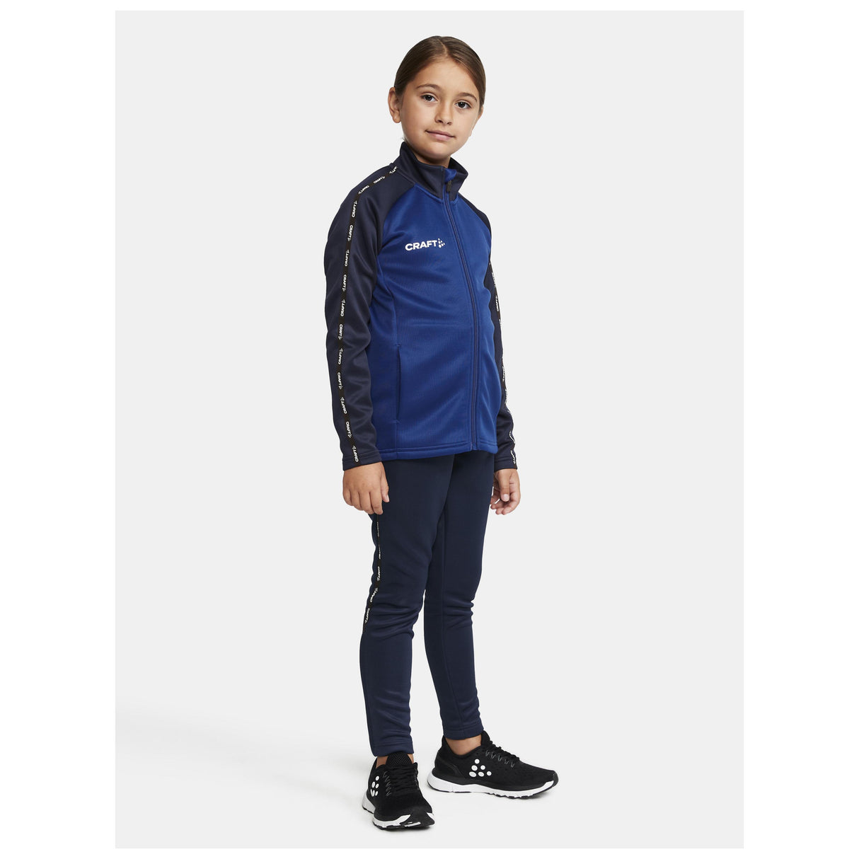 Squad 2.0 Full Zip Jr - Club Cobolt/Navy - Closeup 5