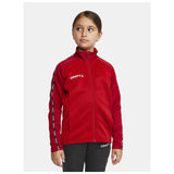 Squad 2.0 Full Zip Jr - Red - Closeup 1