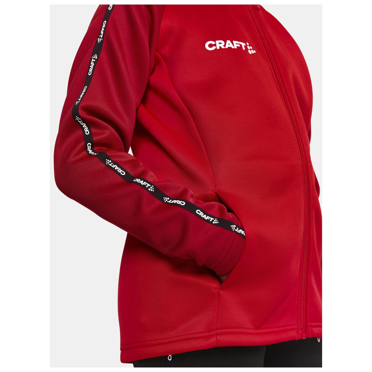 Squad 2.0 Full Zip Jr - Red - Closeup 5
