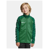 Squad 2.0 Full Zip Jr - Green/Ivy - Closeup 1