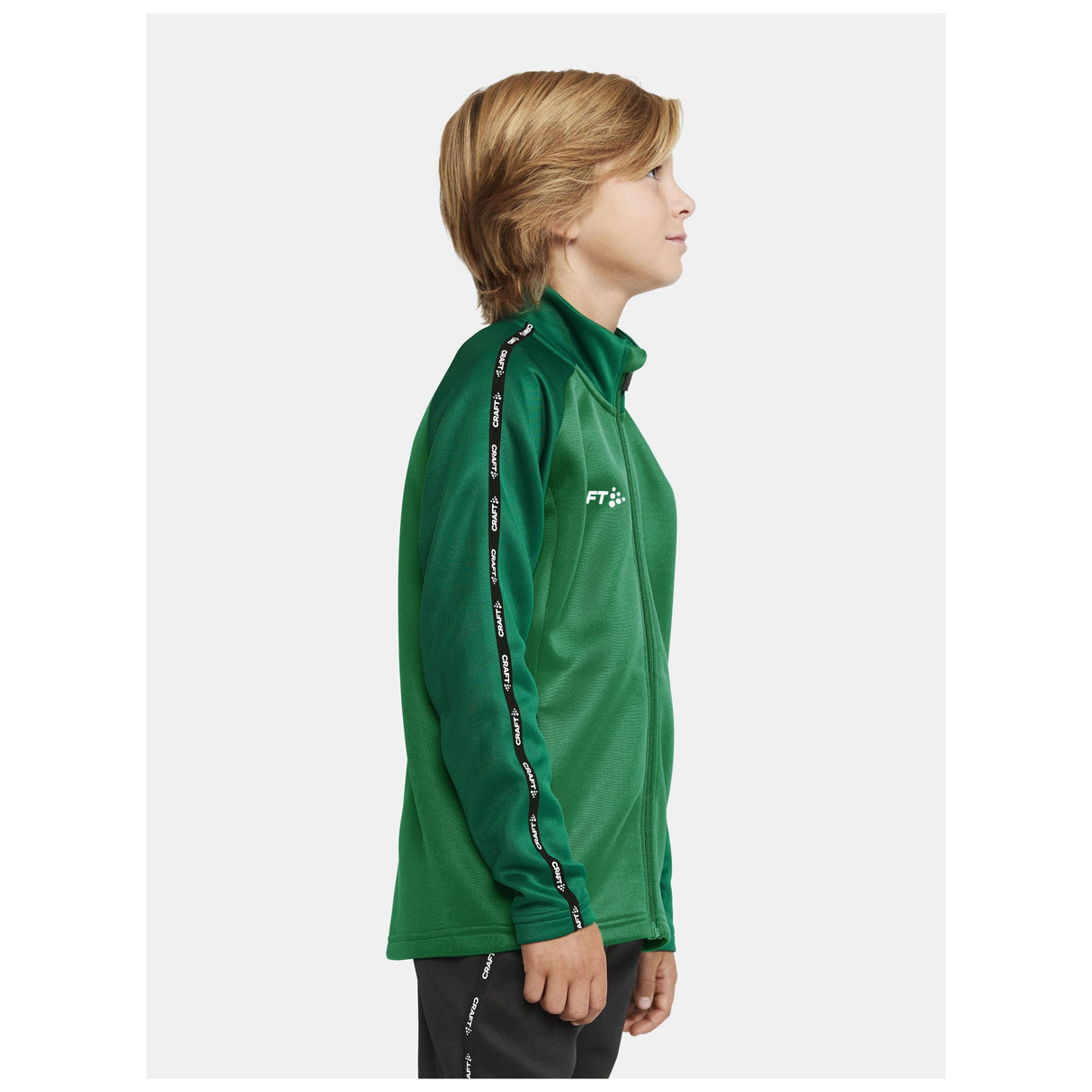 Squad 2.0 Full Zip Jr - Green/Ivy - Closeup 2