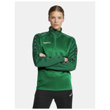 Squad 2.0 Half Zip W - Green/Ivy - Closeup 1
