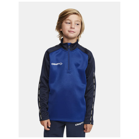 Squad 2.0 Half Zip Jr - Club Cobolt/Navy - Closeup 1