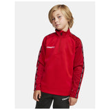 Squad 2.0 Half Zip Jr - Red - Closeup 1