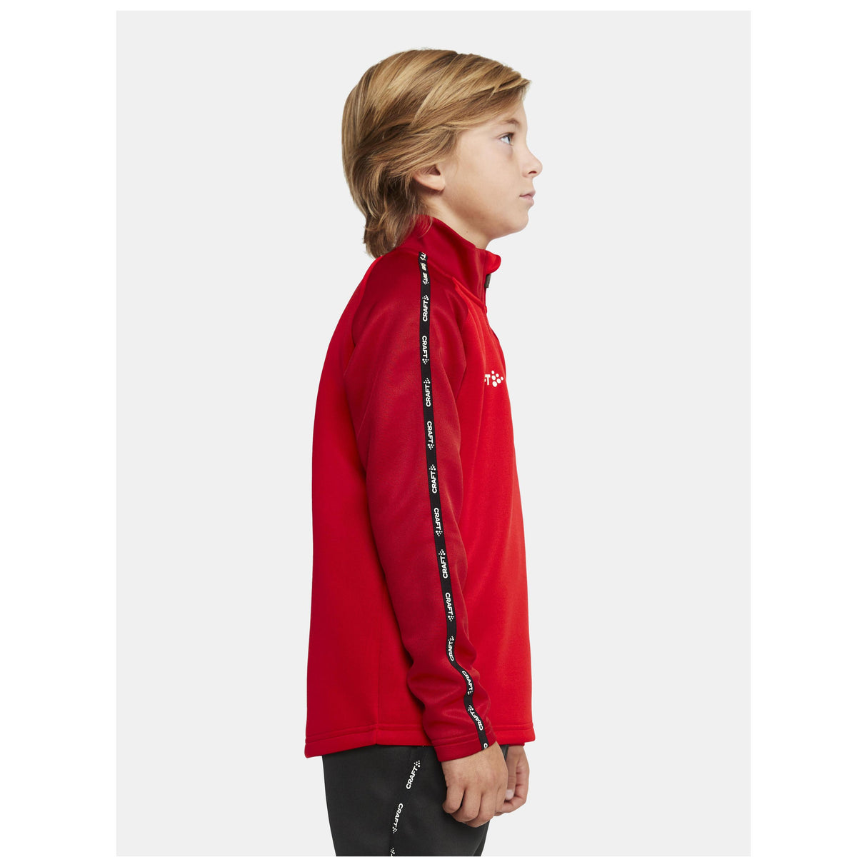 Squad 2.0 Half Zip Jr - Red - Closeup 2