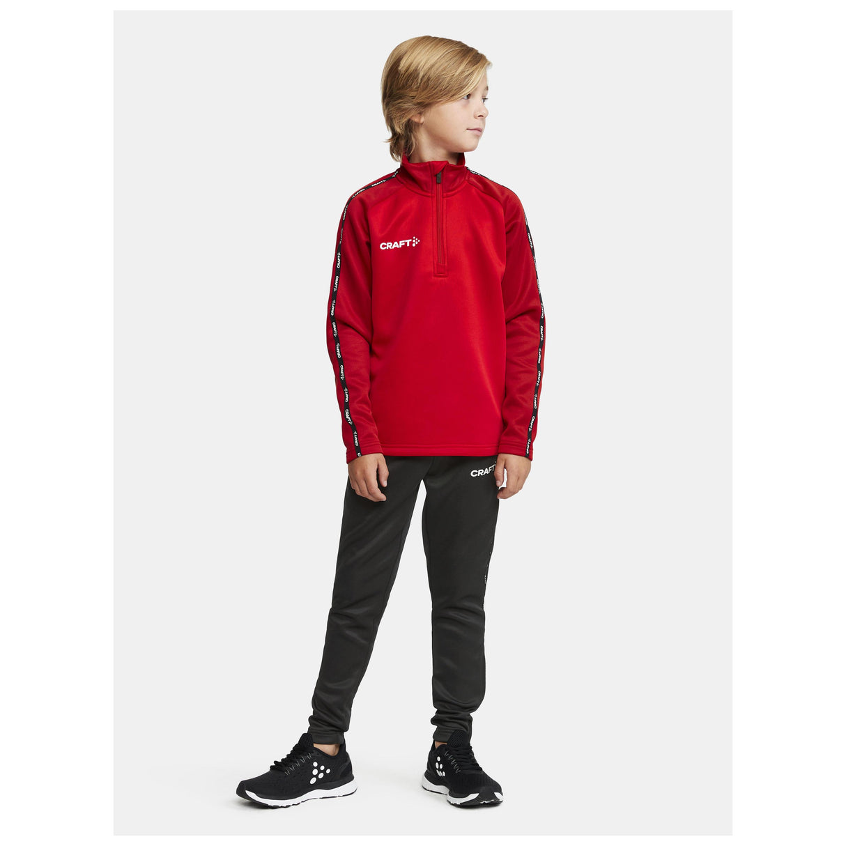 Squad 2.0 Half Zip Jr - Red - Closeup 5