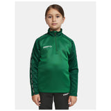 Squad 2.0 Half Zip Jr - Green/Ivy - Closeup 1
