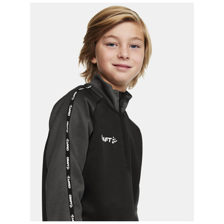 Squad 2.0 Half Zip Jr - Black - Closeup 4