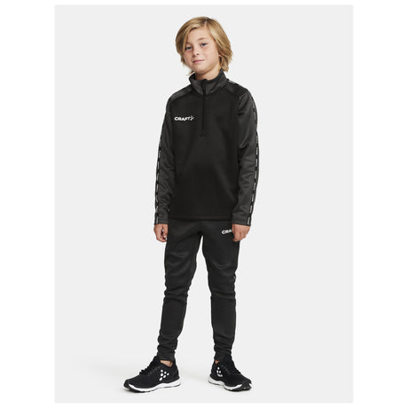 Squad 2.0 Half Zip Jr - Black - Closeup 5